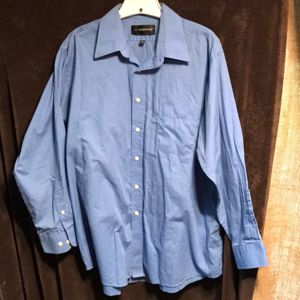 Von furstenberg blue used dress shirt